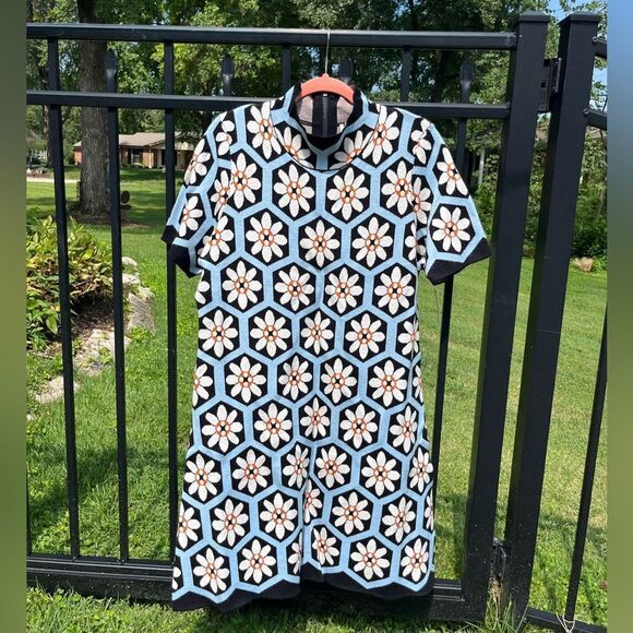 Anthropologie The Nina Short-Sleeve Mock-Neck Mod Mini Dress NWT - Picture 3 of 12